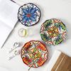 Ceramic Plate Bohemian Plate Home Creative Western Plate Steak Plate Rice Plate Decorative Plate Underglaze Plate
