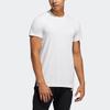 adidas T Shirts Men's White Crew Neck Moderate Straight Fit GL0446