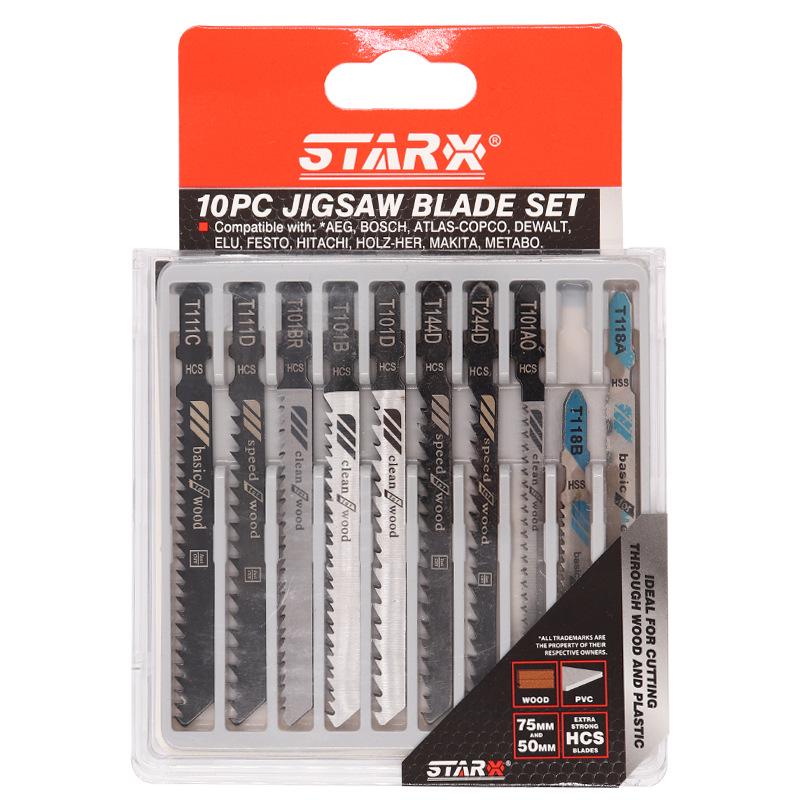 Premium 10-Piece Curved Saw Blade Set for Wood and Metal