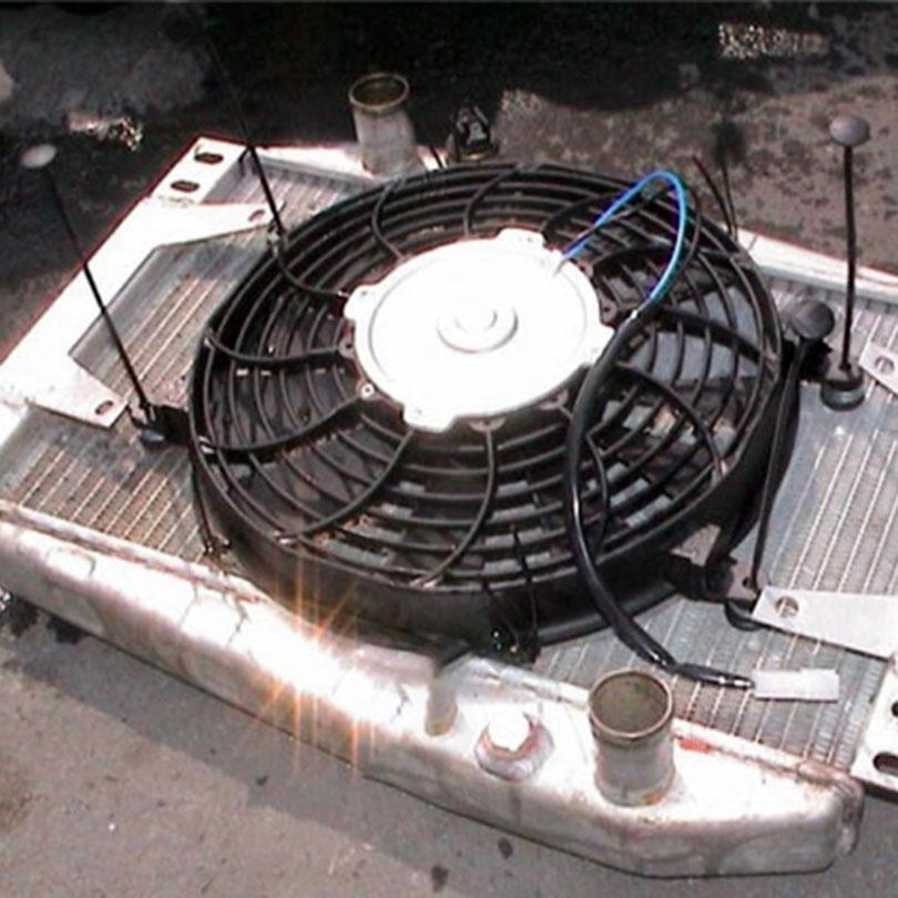 Uniwersalny 12V Wytrzymały Nylonowy Elektryczny Wentylator Chłodnicy Chłodnica Skrzyni Biegów Zestaw Montażowy Części Zamienne