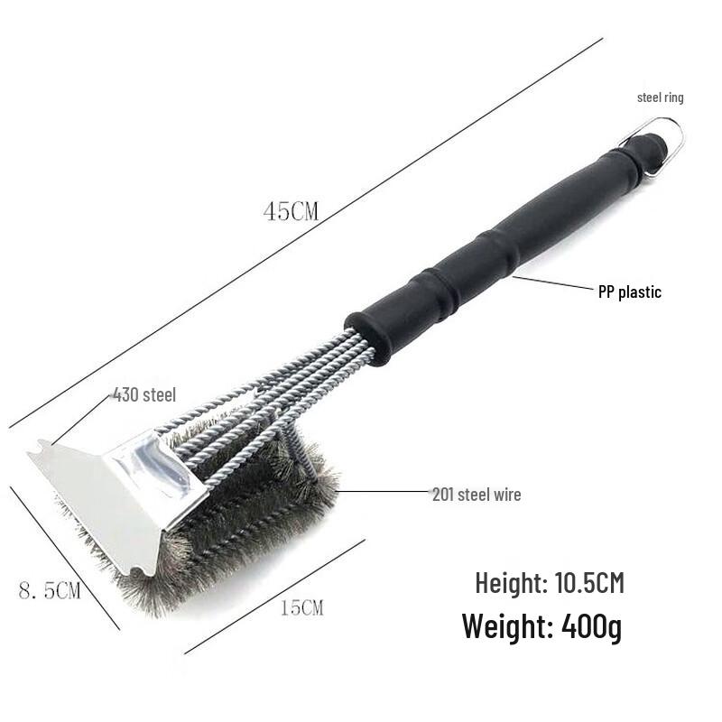 Steel Wire BBQ Grill Cleaning Brush