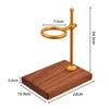 Adjustable Pour-Brew Stand with Wood Base Non-Slip Pour-over Coffee Strainer
