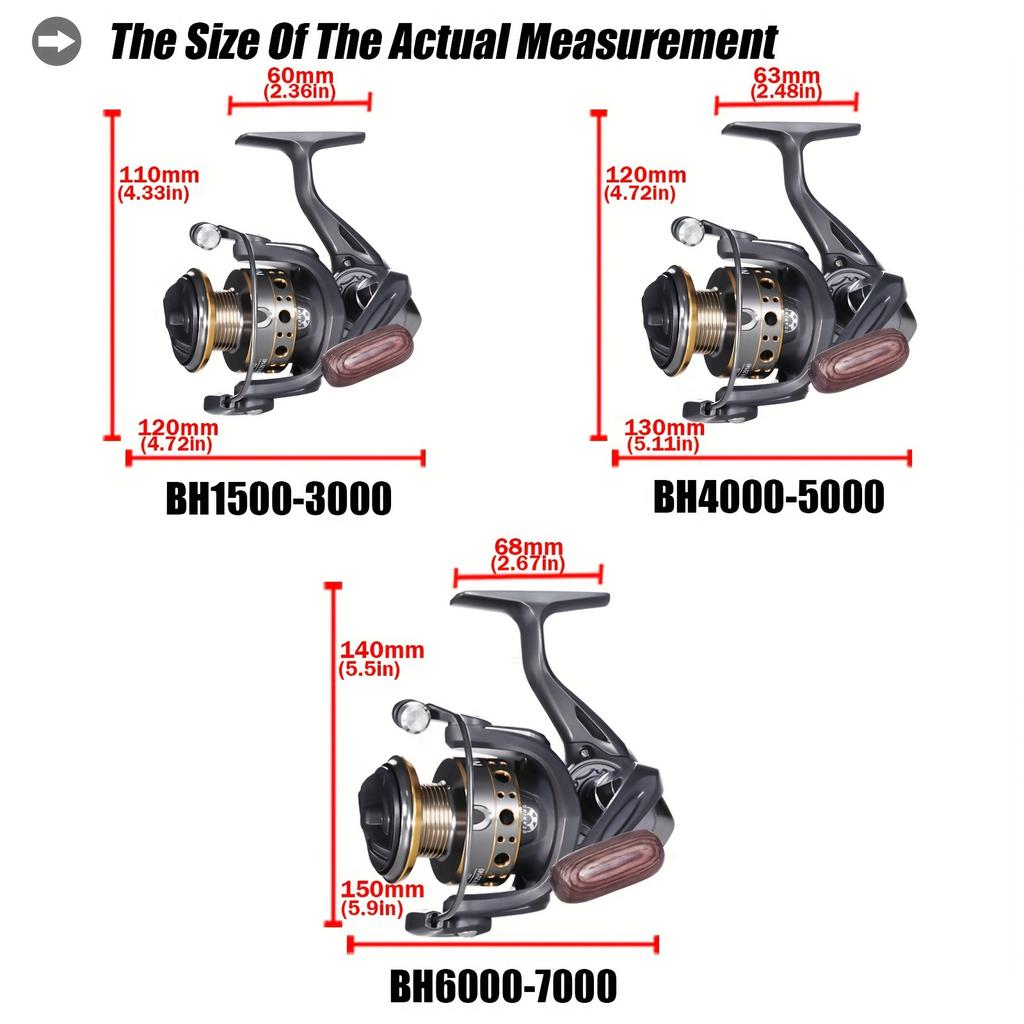 2026 Spinning Reel Fishing Reel Lure Reel All-Metal Spinning Reel Fishing Rod Fishing Tackle 5.2:1 Ratio 8-13KG Drag Power Corrosion Resistant
