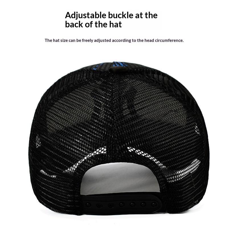 Breathable Mesh Baseball Cap With Embroidered Logo Sun Protection For Hiking Running Fishing Outdoor Wear