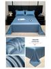 Solid Color Ice Silk Bed Sheet Set - Summer Cooling, Double/Single, Three-Piece, 2025 Edition