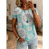 Fashion Women Retro Creative Heart Shaped Pattern Print T Shirt Funny Casual O-neck Short Sleeves T-shirt Summer Female Tee Shirt