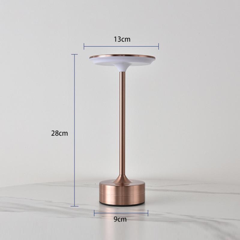 USB Rechargeable All-Aluminum Flying Saucer Table Lamp – Luxury Atmosphere Night Light