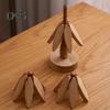 Trivete din lemn pentru mâncăruri fierbinți Set subțire în formă de copac Textură specială Suport pentru oală fierbinte 4 covorașe triunghiulare + 1 suport Masă de bucătărie multifuncțională