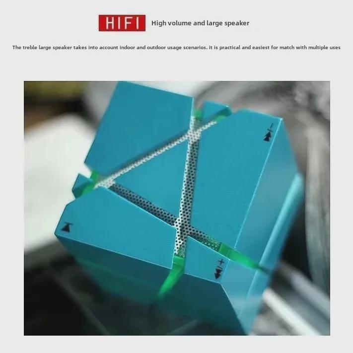 Qone Magic Cube Bluetooth Mini Speaker with Colorful Lights - Wireless Subwoofer Capable of Playing Cards, Perfect Gift.