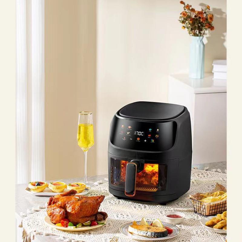 5L Large Capacity New Touch Screen Fully Automatic Overheating Protection Household Air Fryer Multi-function Air Fryer 28*26*32cm