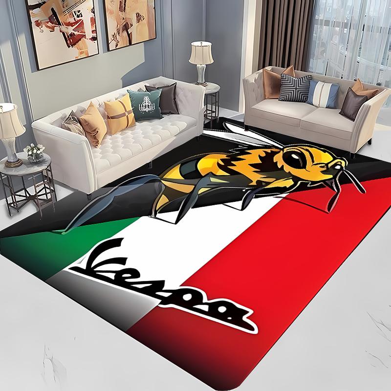 V-Vespa M0t0 Alfombra de Impresión 3D para Sala de Estar Dormitorio Pasillo Tira Larga Antideslizante Suave Alfombra de Área, Felpudo de Sofá Alfombra Decorativa para el Hogar