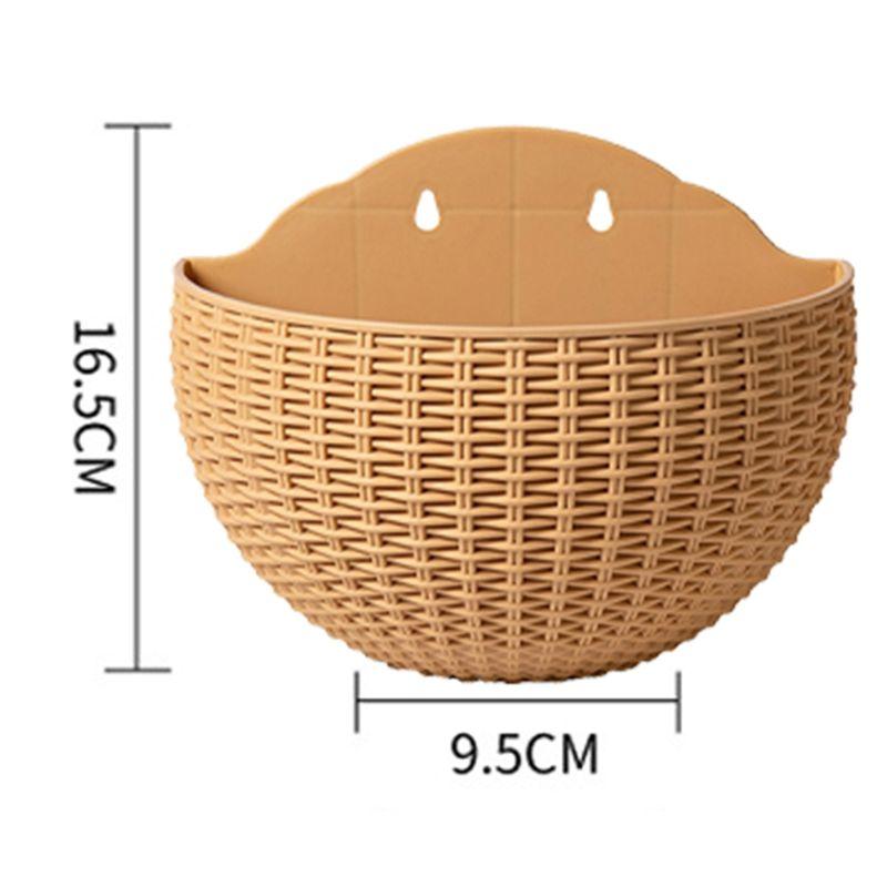 AEE4-Wall Flower Pots Wall-Mounted Flower Pots Semi-Circular Fence Flower Pots With Drainage Hooks