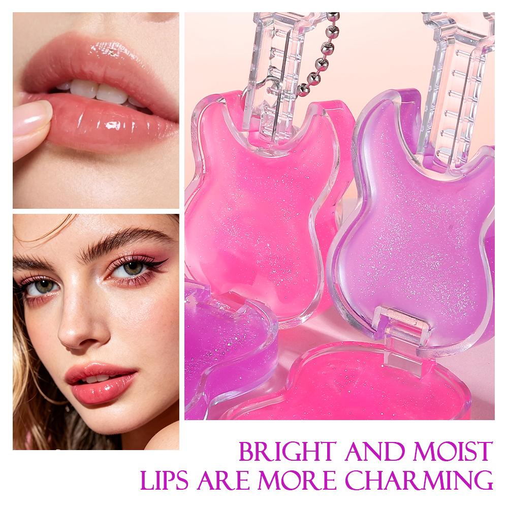 Julystar Portachiavi Balsamo Labbra Lucido Lucidalabbra Trasparente Rosa Idratante Lunga Durata Labbra Luminose Trucco per Donne Ragazze