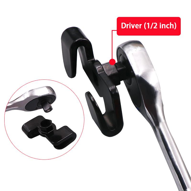 Wrench Extender Wrench Conversion Adapter Driver Hex Key Conversion Adapter Black