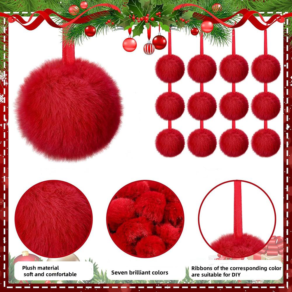 12/24Pcs Christmas Decoration 6cm Xmas Ball Christmas Tree Pendant Ornament for Home Decor Navidad New Year Gift 2026 Accessory