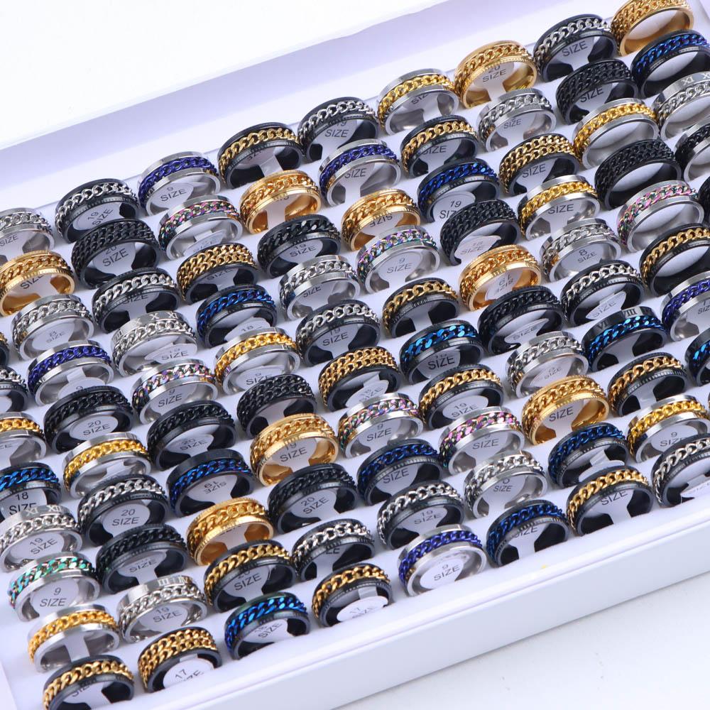 10 teile/los Großhandel Mode Einfache Edelstahl Ring Für Männer Frauen Schöne Trendy Punk Schmuck Vintage Geburtstag Party Geschenke