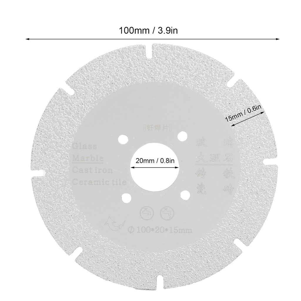 Brazed Saw Blade Marble Cutting Disc Polishing Grinding Wheel Hardware Tools Silver