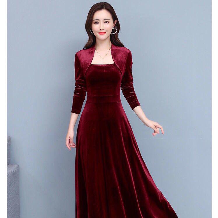 

Ретро золотое бархатное облегающее платье-миди выше колена с французской юбкой А-силуэта M