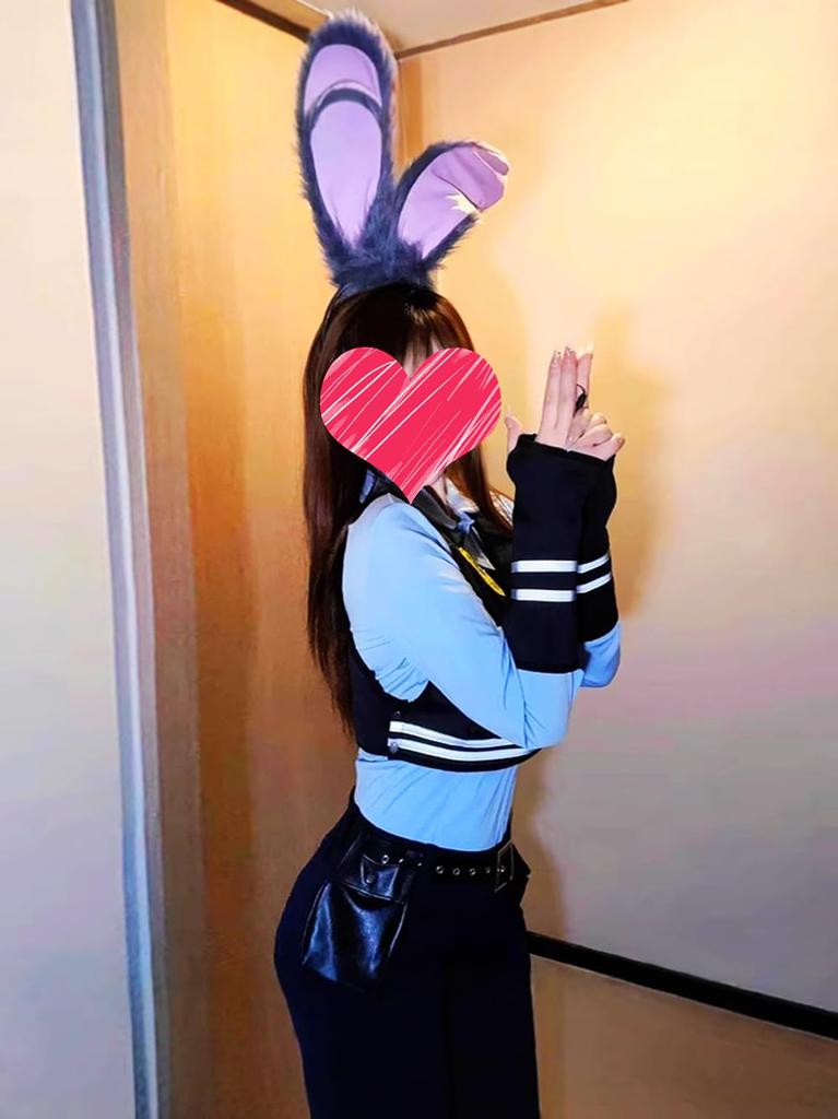Angel Heart (G&J) Zootopia Judy Hopps Cosplay 17-Piece Set, Disney Judy Bunny Girl, Halloween Cosplay, Pirate Costume, Fairytale Style (XL)