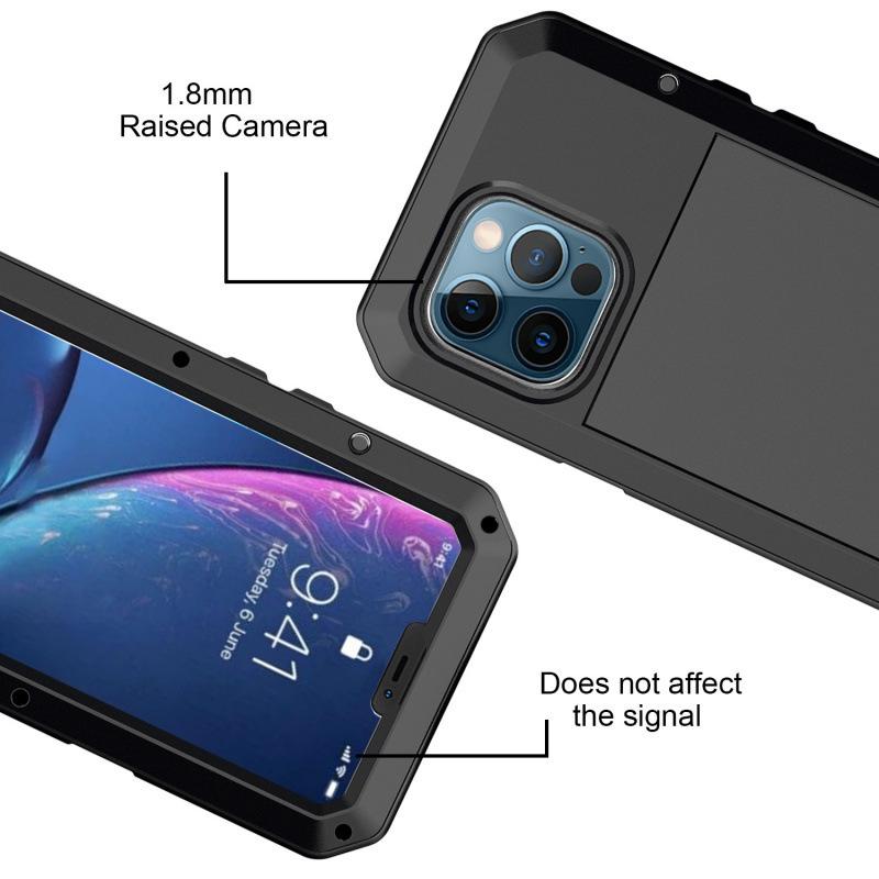 Applicable to Apple 16Pro iPhone15 4 3PROMax S24Ultra three-proof metal mobile phone case