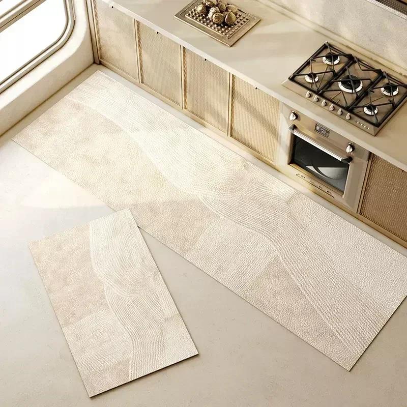Kitchen Floor Mat Pvc Waterproof Oil-proof Carpet Mats Long Home Decoration Leather Rug Non-slip Custom Alfombra Cocina