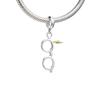 Harry Potter Sterling Silver Lightning Bolt and Glasses Slider Charm