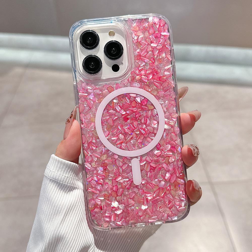 For iPhone 14 Pro Max Case Compatible with MagSafe Epoxy PC+TPU Shockproof Phone Cover