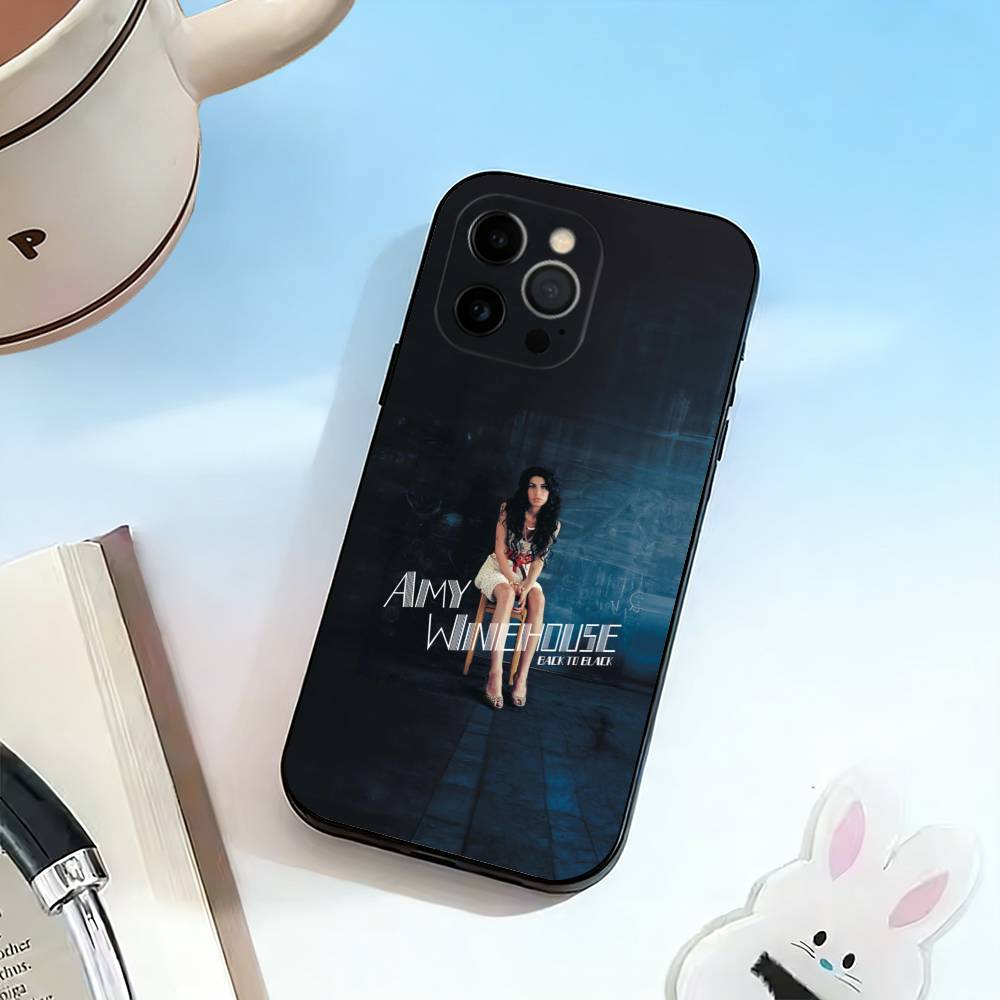 Y2K A-Amy Winehouse Phone Case Silicone Soft For IPhone 17 16 15 14 13 12 11 X XR Plus Pro Max Plus