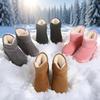 [Girls Winter Boots] Winter Round Toe Solid Fabric Girls Boots, 14 and Under Years Old