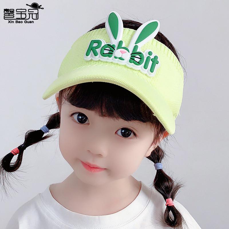 Childrens Summer Cartoon Bunny Sun Hat With Breathable Polyester For Outdoor Play And Sun Protection