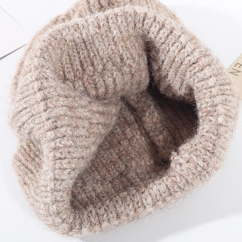 Hat Women's Warm Knitted Korean Edition Trendy Versatile Casual Look Small Thick Cross Border