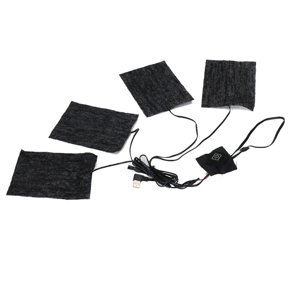 Kleidung Elektrische Heizkissen Wintercamping Verstellbar 3 Stufen Kohlefaser Waschbar USB 5V