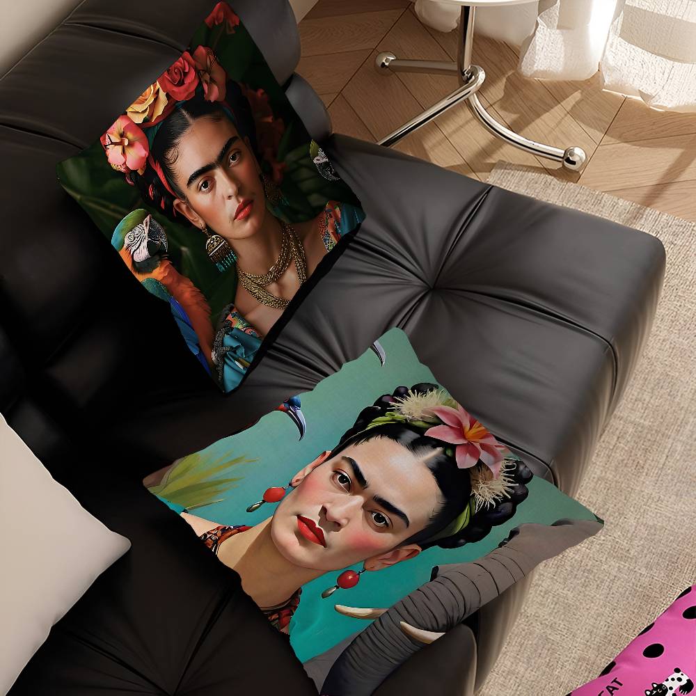 Artist F-Frida K-Kahlo Cushion Cover Car Throw Pillow Case For Sofa Car Christmas Gift 40x40cm 45x45cm