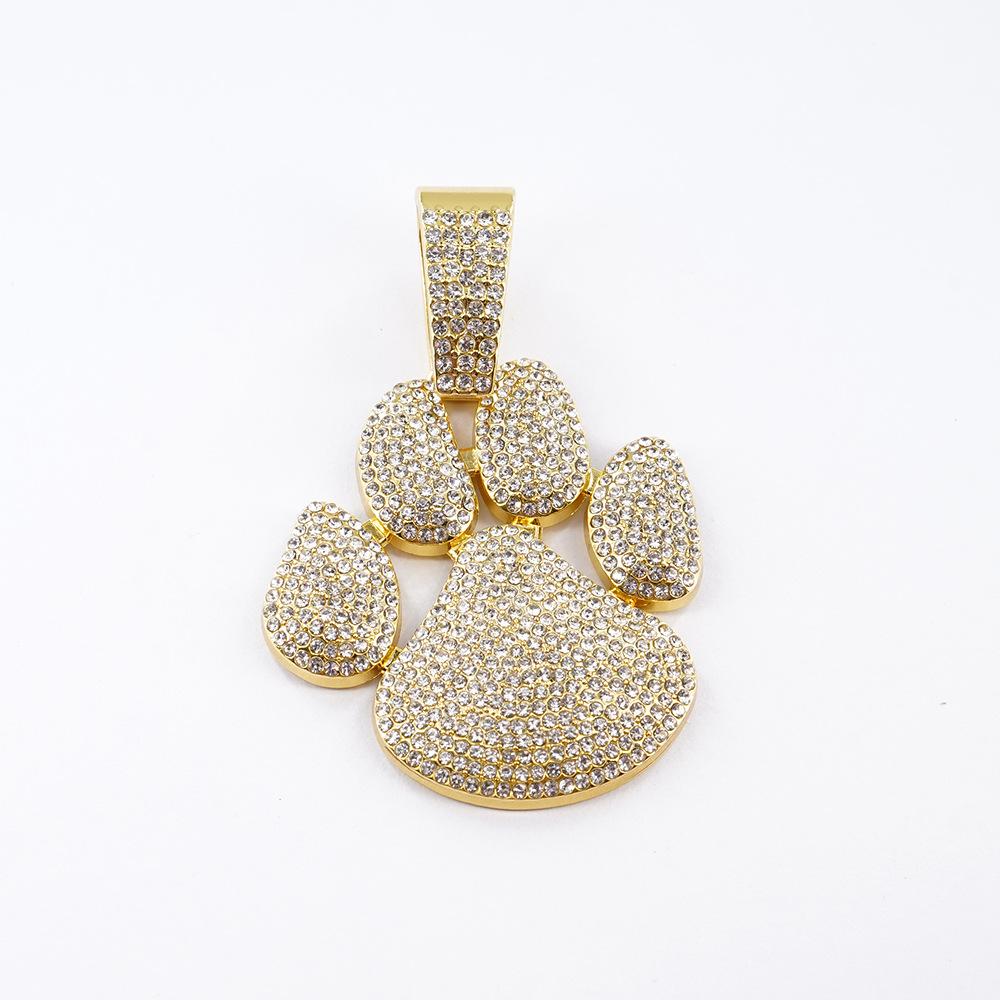 New Paw Pendant and 15mm Cuban Chain for Hip Hop Fashion Charm Necklace