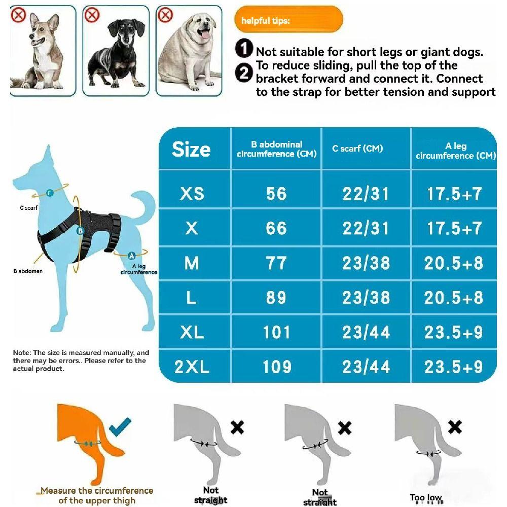 Anti-Licking Pet Leg Support Breathable Dog Rear Leg Brace  Post-Operation Care