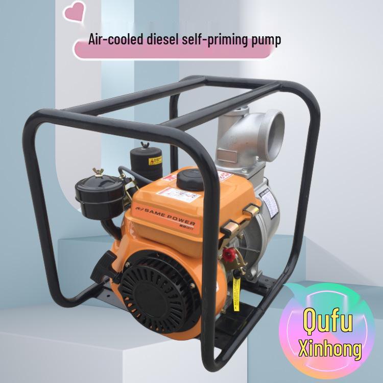 168 Air-Cooled Diesel Self-Priming Pump for 2, 3, 4-Inch Water Drainage, Flood Control, and Water Supply