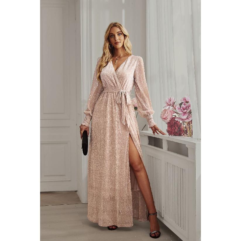 Neue Damenbekleidung Tägliches Temperament Elegant Lässig Reines Verlangen Sexy Bedruckter Jumpsuit Langer Rock Leichtes Kleid High-End Partykleid