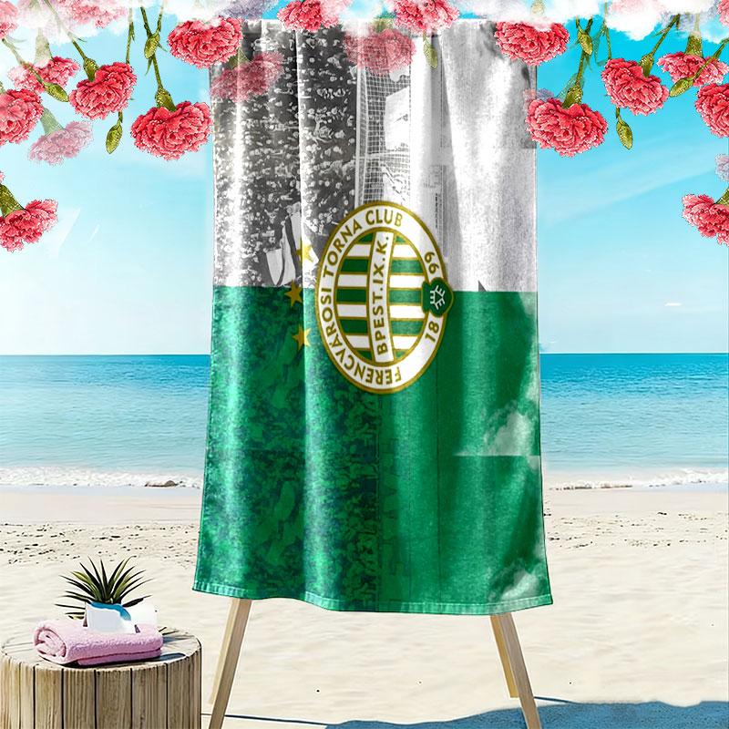 Ferencvárosi Torna Club Print Beach Towel, Large Soft Quick Dry Towel for Beach Camping Swimming