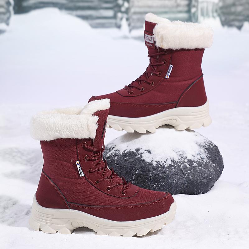 35-43 Winter Dames Grote Maat Sneeuwlaarzen Verdikte Pluche Dameslaarzen