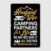 Husband And Wife Camping P Metal Plaque Poster Cinema Kitchen Mural Vintage Painting Dcor Tin Sign Poster