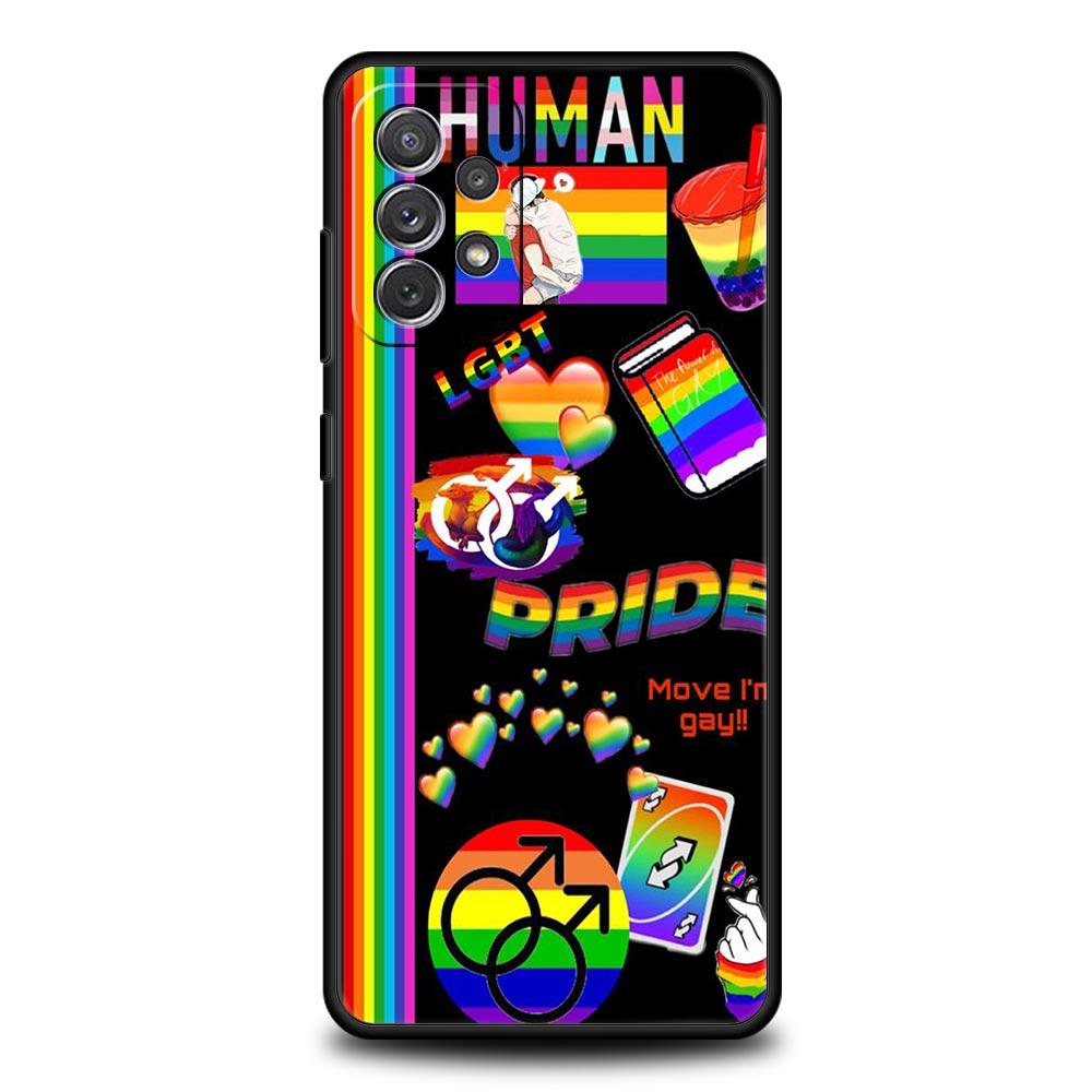 Gay Lesbian Rainbow Pride Phone Case for Samsung Galaxy A55 A35 A15 A14 A13 A25 A54 A51 A71 A72 A73 A32 A52 A41 Soft TPU Shell