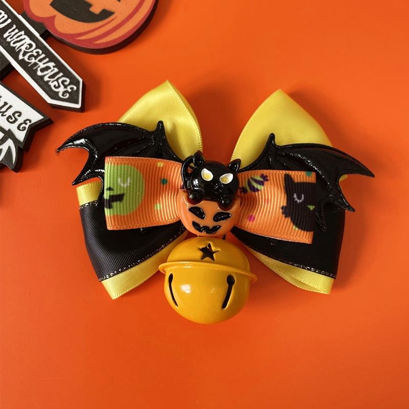 

New Halloween Funny Bow Tie Bell Collar Pet Cat Dog Bow Ornament Dress Up Holiday Gifts Pet Products XS 1-2.5 kg