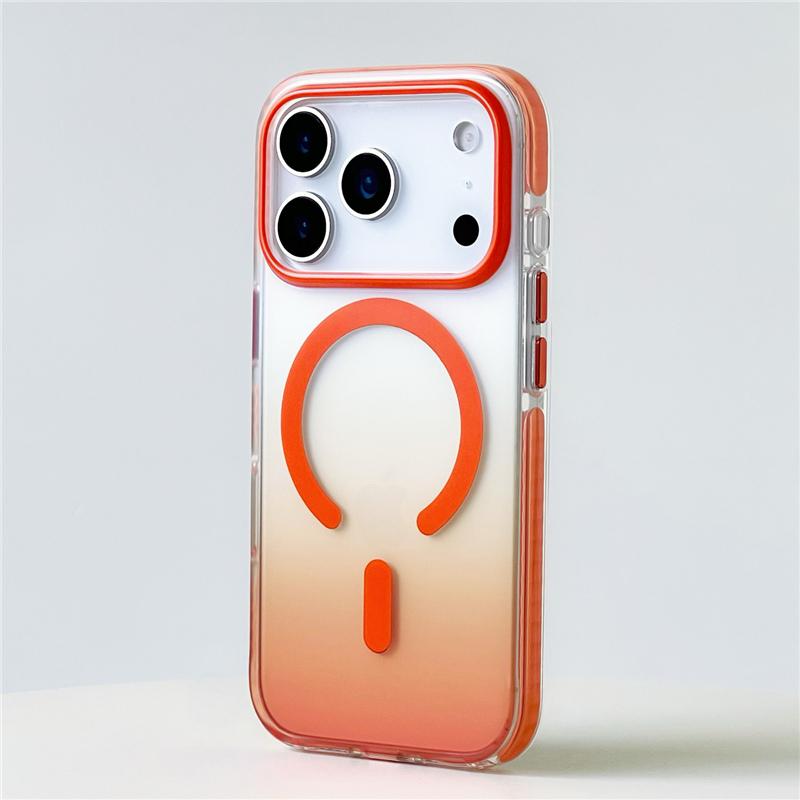 Gradient Color Matte Shockproof for Magsafe Case For iPhone 17 Air 16Pro 17Pro Max Wireless Charge Magnetic Hard Back Cover
