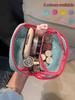 1 pièce Mini Macaron Couleur Style Frais Haute Qualité Multi-Fonctionnel Maille Transparente Pochette, Mignon Organisateur Style Portefeuille Sac