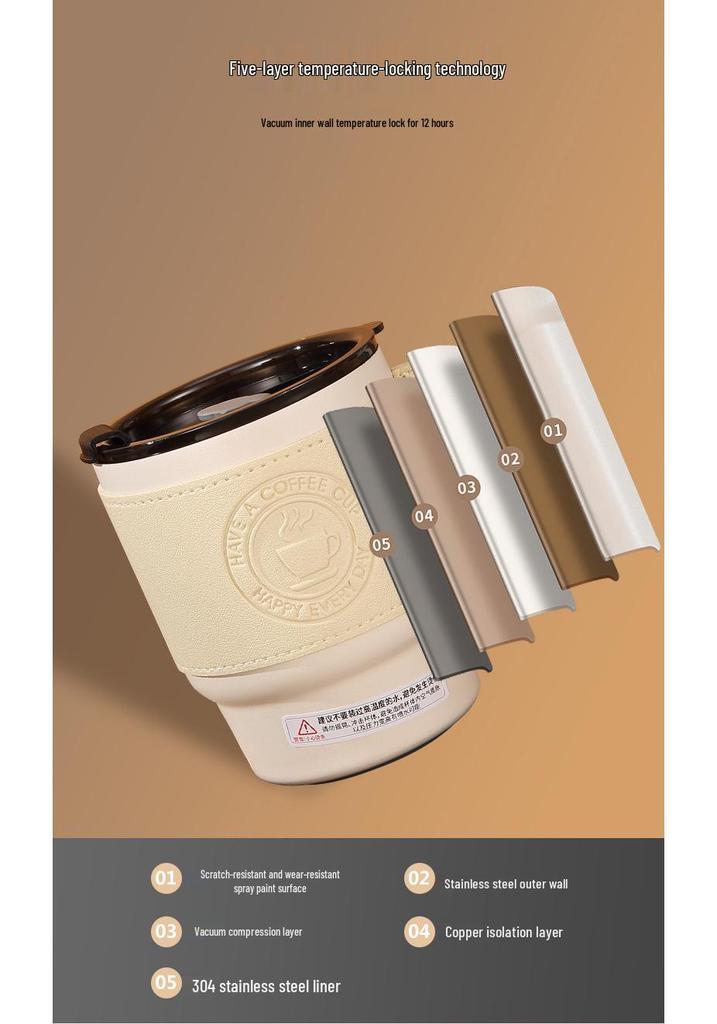 Outdoor Stainless Steel Insulated Coffee Cup - Portable, Creative Design for Home & Travel
