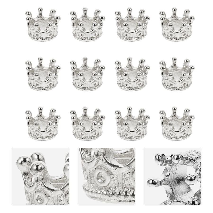 8/18/48pcs Metal Crown Accessories Bead Material Necklace Bracelet Pendant Handicraft DIY Tool Personalized Decorating Gift XJM