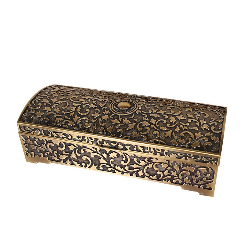Retro Jewelry Storage Box Exquisite Necklace Display Case Rings Eardrop Organizer Boxes Room Desktop Jewellery Displays Cases