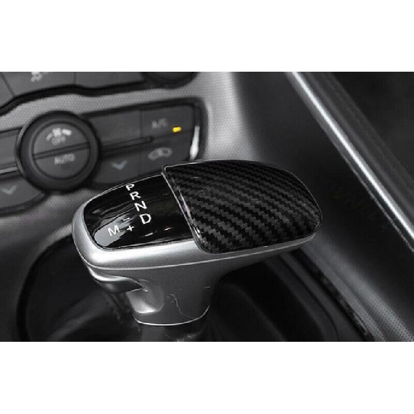 For Dodge Challenger 2015-2020 Carbon Fiber Gear Shift Knob Shifter Lever Trim