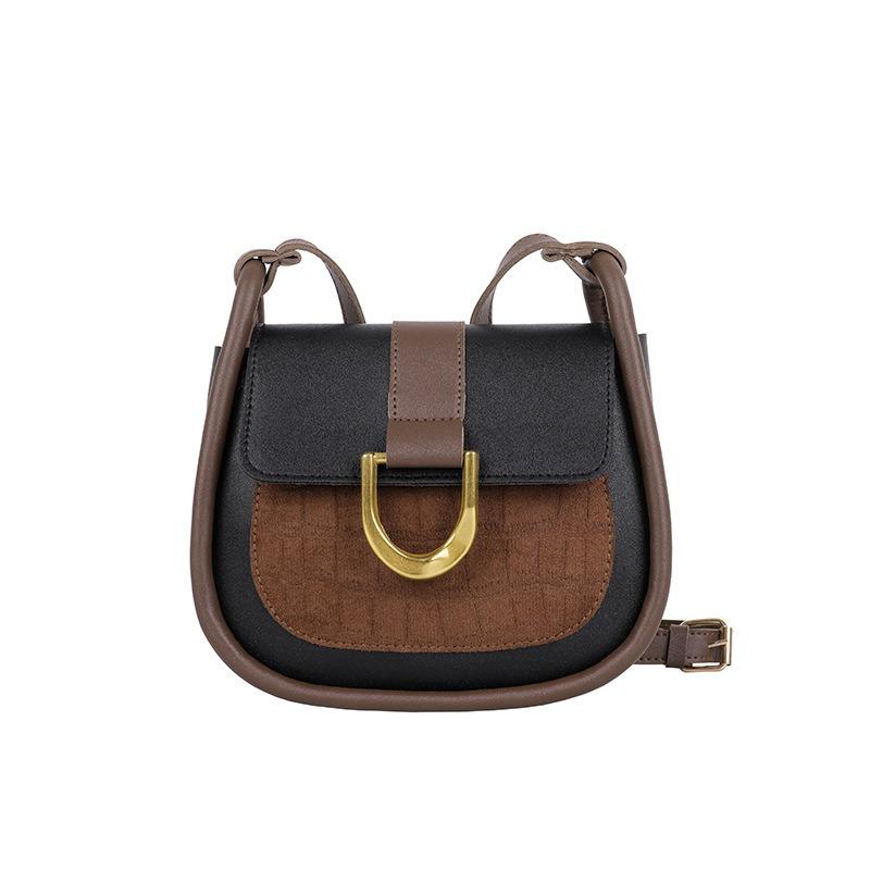 Spring retro simple small bag women's bag new trendy shoulder bag messenger bag fashion saddle bag