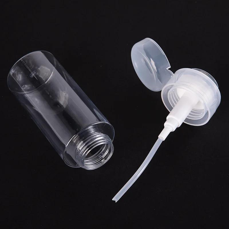 120/150/200ml Refillable Bottles Empty Press Pump Dispenser Nail Art Polish Remover Cleaner Bottle Travel Distribution Bottle